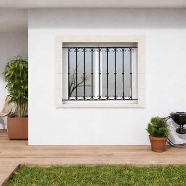 Grille de fenêtre  de sécurité sur-mesure Longèves en acier. Couleur et mode de fixation au choix